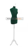 Busto sartoriale donna vellutato verde treppiede bianco