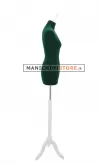 Busto sartoriale donna vellutato verde treppiede bianco