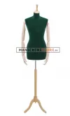 Busto sartoriale donna vellutato verde con braccia treppiede frassino