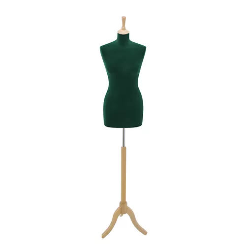 Busto sartoriale donna vellutato verde treppiede frassino