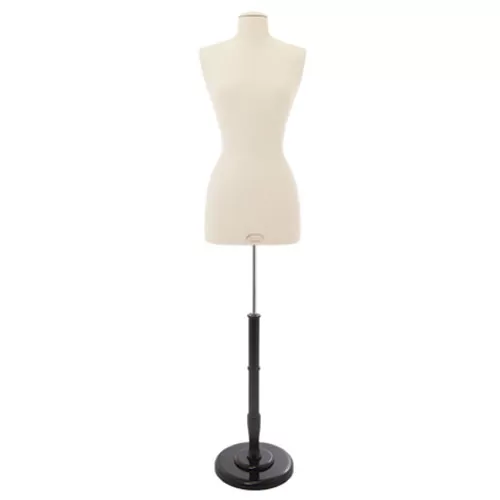 Busto donna sartoriale professionale in lino con base tonda TG.40 small