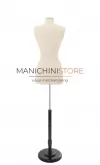 Busto donna sartoriale professionale in lino con base tonda TG.40 small