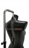 Busto manichino donna precolorato nero con base con attacco collo