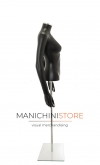Busto donna nero con braccia e base