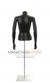 Busto donna nero con braccia e base