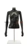 Busto donna nero con braccia e base da banco