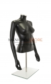 Busto donna nero con braccia e base da banco