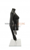 Busto donna nero con braccia e base da banco