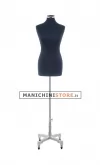 Busto donna tessuto nero con base Worker