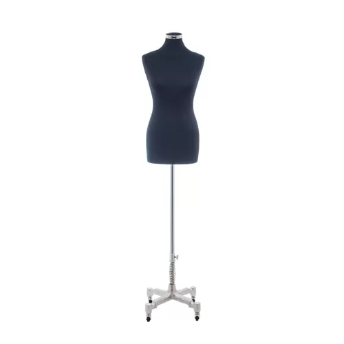 Busto donna tessuto nero con base Worker