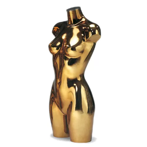 Busto manichino donna precolorato oro