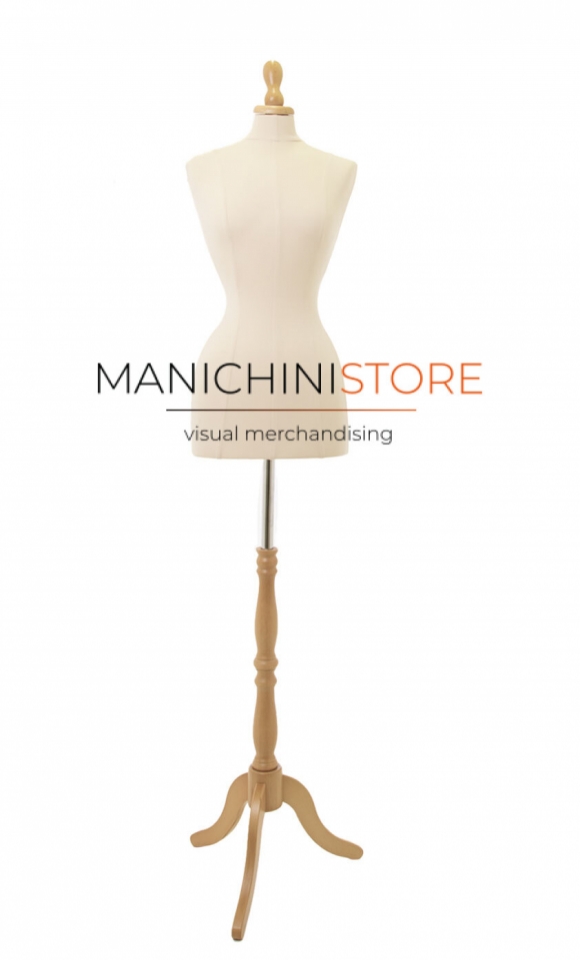 Busto sartoriale donna tg.42 base treppiede per Musei