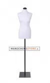 Busto donna in tessuto Bianco con base quadra nera