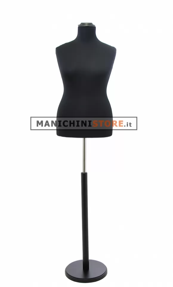 Busto donna sartoriale taglia comoda con base nera