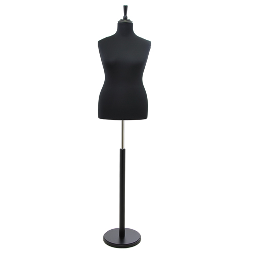 Busto donna sartoriale taglia comoda con base nera