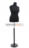 Busto donna sartoriale taglia comoda con base nera