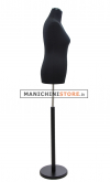 Busto donna sartoriale taglia comoda con base nera