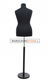 Busto donna sartoriale taglia comoda con base nera
