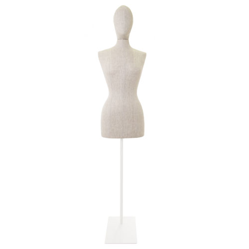 Busto donna in lino con testa