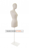 Busto donna in lino con testa