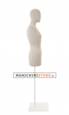 Busto donna in lino con testa