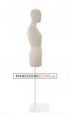 Busto donna in lino con testa