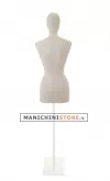 Busto donna in lino con testa
