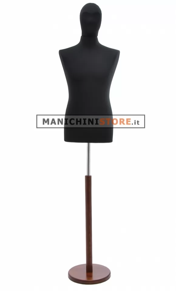 Busto uomo TG.48 con Testa - Nero