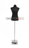 Busto componibile donna nero con base in metallo