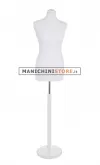Busto donna bianco con base tonda