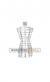 Busto donna in filo cromato senza base