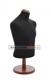 Busto uomo da banco in tessuto Nero