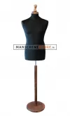 Busto uomo TG.48 con base tonda in noce