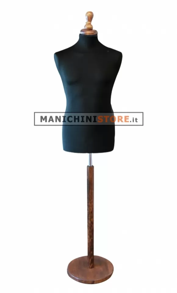 Busto uomo TG.48 con base tonda in noce