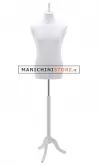 Busto uomo total white con treppiede