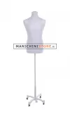 Busto uomo Total Gray con base taylor grigio chiaro