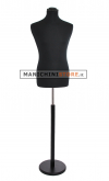 Busto uomo total black con base tonda - ex noleggio