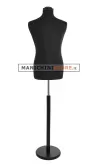 Busto uomo total black con base tonda - ex noleggio