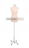 Busto donna tessuto Avorio con base Taylor grigio chiaro