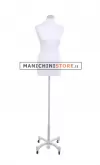 Busto donna tessuto bianco con base Taylor grigio chiaro -fine serie