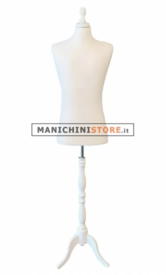 Busto uomo total white TG.48