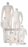 Serie di 5 manichini bambino supersnodati