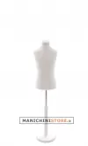 Busto bambino 6-8 anni con base in legno laccato bianco