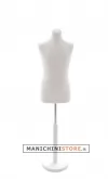 Busto bambino 10-12 anni con base in legno laccato bianco