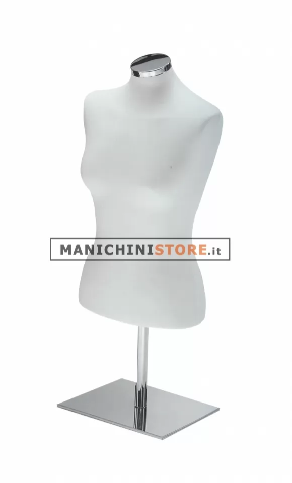 Busto donna da banco in tessuto Bianco
