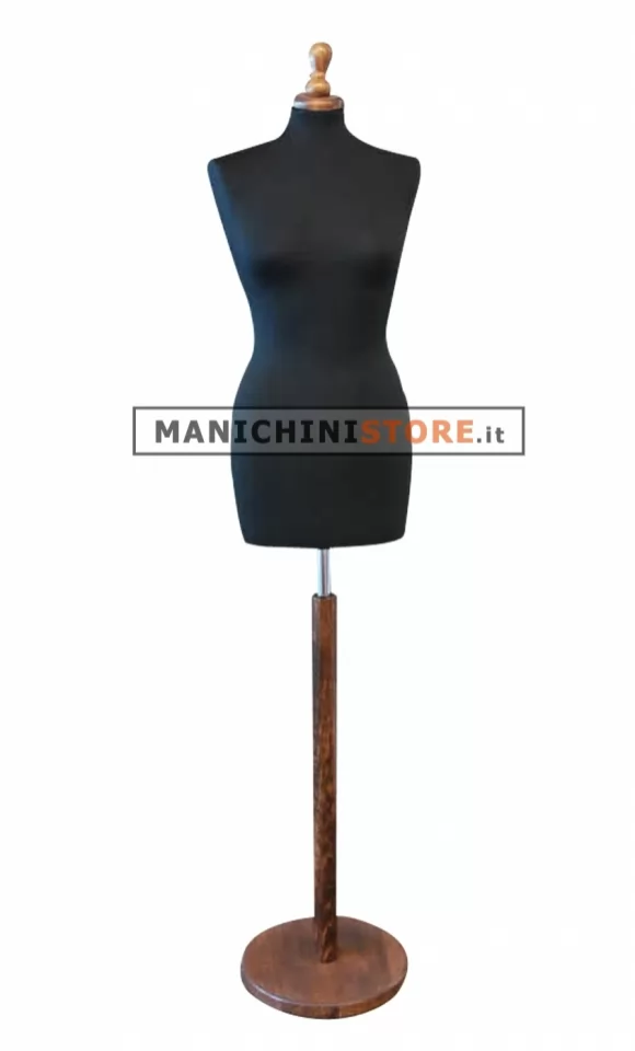 Busto donna TG.42 con base tonda in noce
