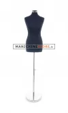 Busto donna in tessuto Nero con base cromata