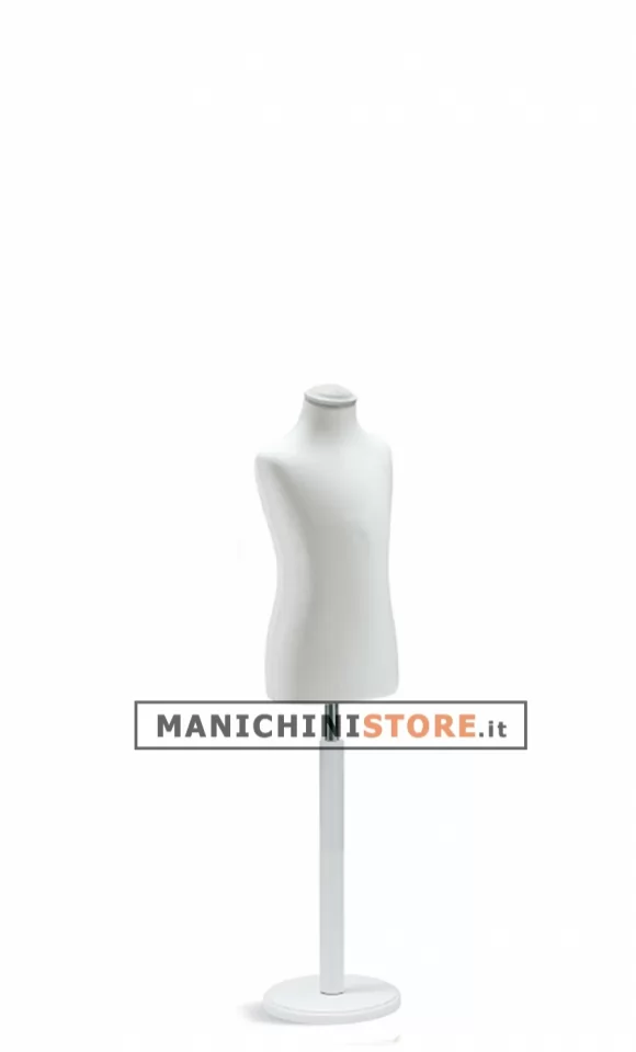 Busto bambino 3-4 anni con base tonda bianca
