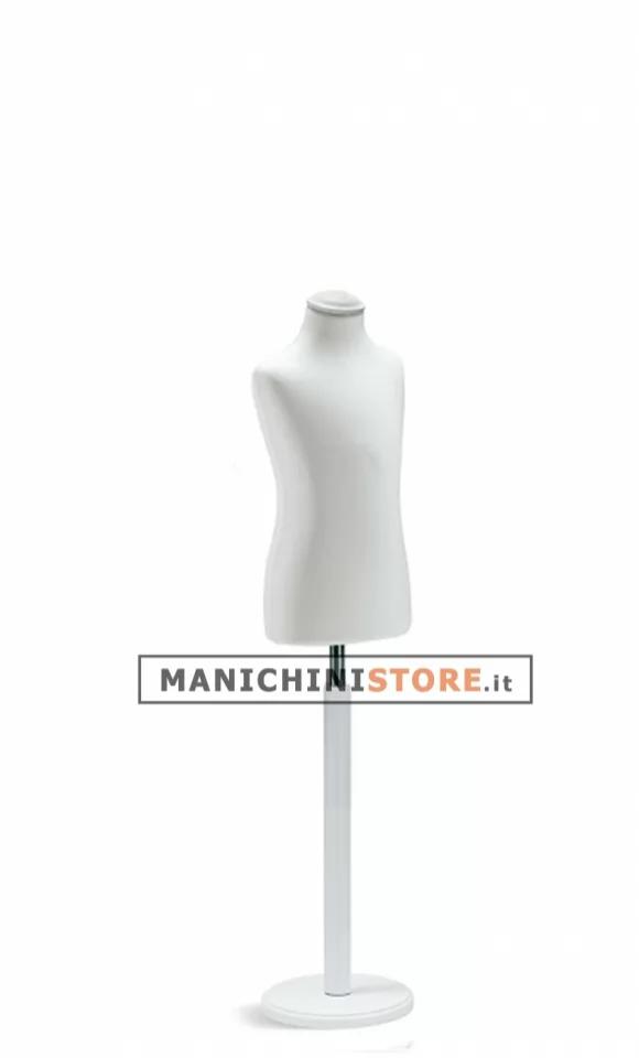 Busto bambino 6-8 anni con base tonda bianca