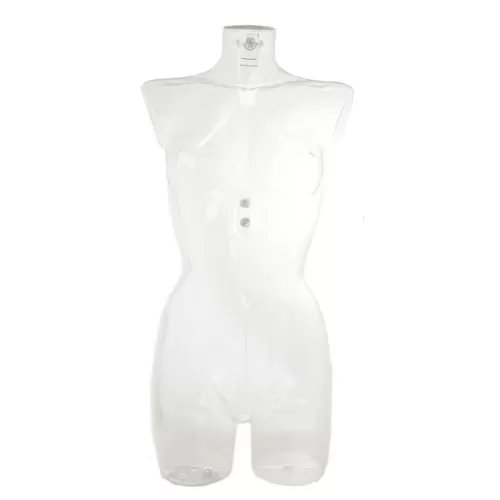 Busto manichino donna trasparente